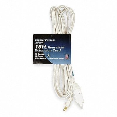 Extension Cord 15ft 16Ga 13A SPT-2 Wht