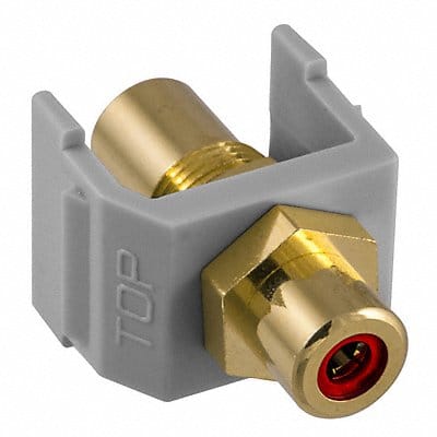 Inline Coupler RCA Duplex Gray