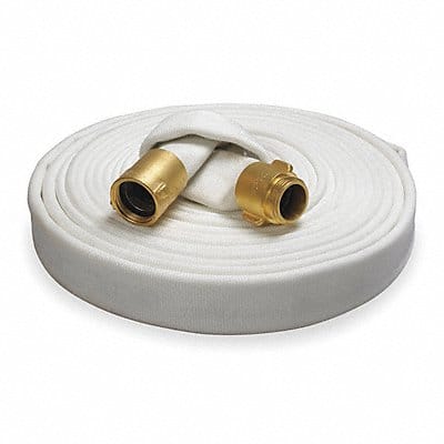 Fire Hose 50 ft White Polyester