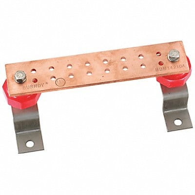 Busbar Copper Grounding Bar L 10in