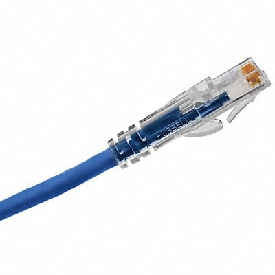 Patch Cord Cat 6A Clear Boot Blue 7 ft.