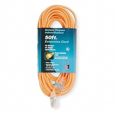 Ltd Ext Crd 50ft 16Ga 13A SJTW Orange