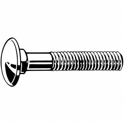 Carriage Bolt 1/4-20x1 1/4L PK100