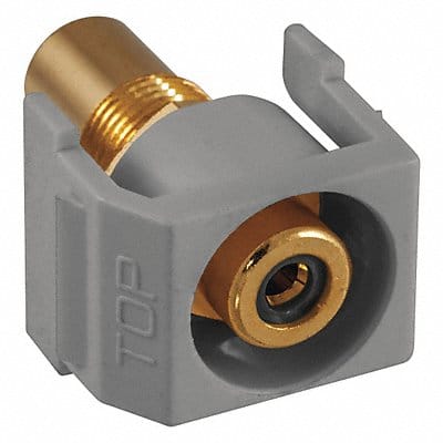 Inline Coupler RCA Duplex Gray