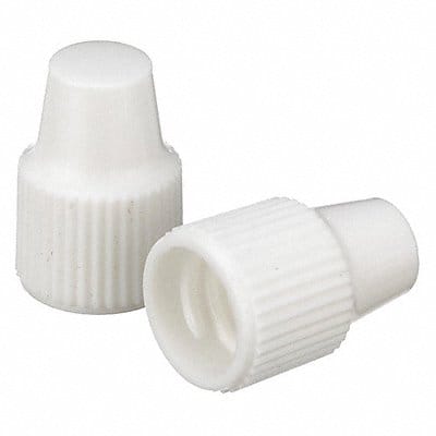 Cap 8 mm Dia White PK100