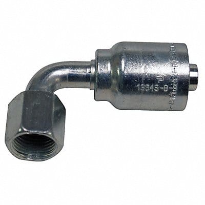 Crimp Fitting 90 Deg 1/4 ID 1/2 FJIC