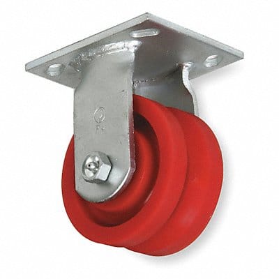 V-Groove Track-Wheel Plate Caster Rigid