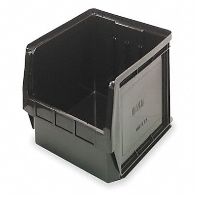 Shelf Bin Black Polypropylene 7 7/8 in