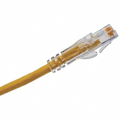 Patch Cord Cat 6A Clear Boot Yellow 3ft.