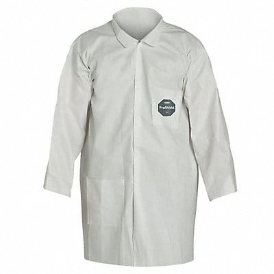 Lab Coat White Snaps S PK30