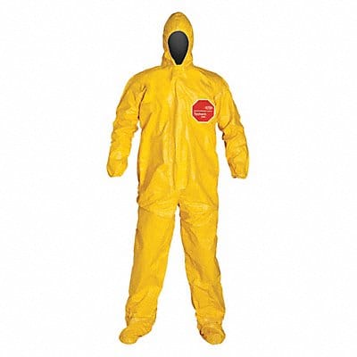 Hooded Coveralls 3XL Ylw Tychem 2000 PK4