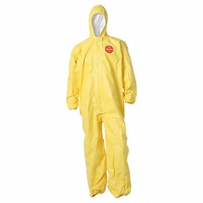 Hooded Coverall Elastic Yellow 4XL PK12