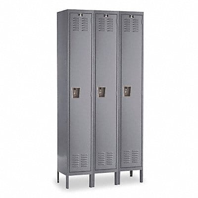 G3752 Wardrobe Locker Lvrd 3 Wide 1 Tier Gray