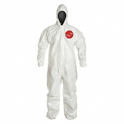 Hooded Coveralls 7XL Wht Tychem 4000 PK6