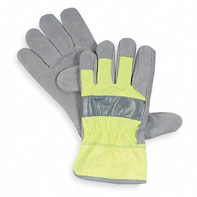 D1683 Leather Gloves Hi-Vis Green L PR