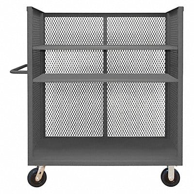 3 Sided Mesh Cart 3 Shelves 3600 lb.