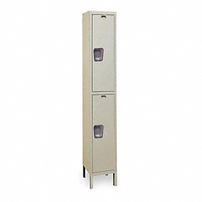 K4104 Wrdrb Lockr Solid 1 Wide 2 Tier Tan