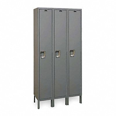 K4090 Wardrobe Lockr Solid 3 Wide 1 Tier Gray