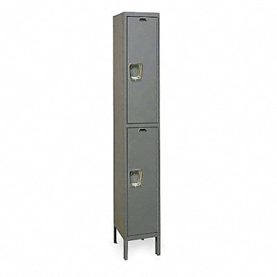 K4103 Wardrobe Lockr Solid 1 Wide 2 Tier Gray