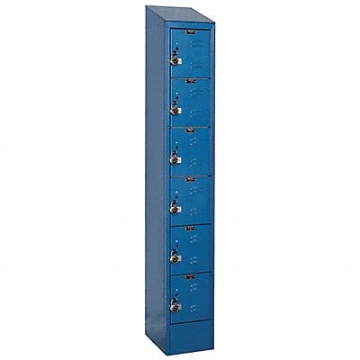 D4831 Box Lockr Lvred 1 Wide 6 Tier Blue