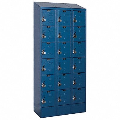 D4832 Box Lockr Lvred 3 Wide 6 Tier Blue