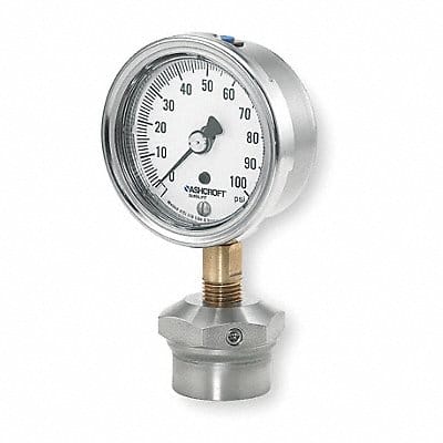 D0988 Pressure Gauge 0 to 100 psi 2-1/2In