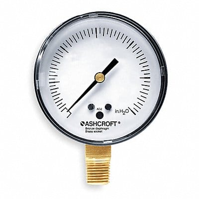 K4548 Pressure Gauge 0 to 15H2O 2-1/2In 1/4In