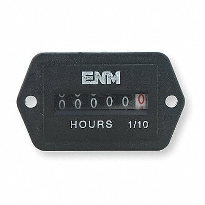 DC Hour Meter 6-Digit 2-Hole Rectangular