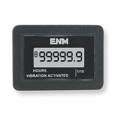 Hour Meter LCD Flush Rectangular Round