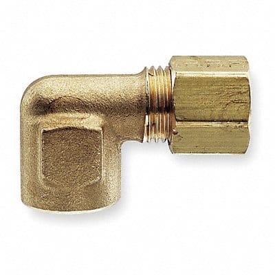 Elbow 90 Brass CompxF 1/4In PK10