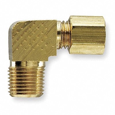 Elbow 90 Brass CompxM 1/2Inx3/8In PK10