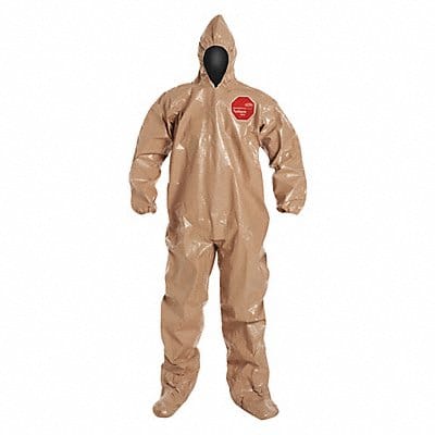 Hooded Coveralls 6XL Tan Tychem 5000 PK6