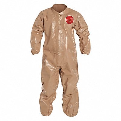 Collared Coveralls S Tan Tychem 5000 PK6