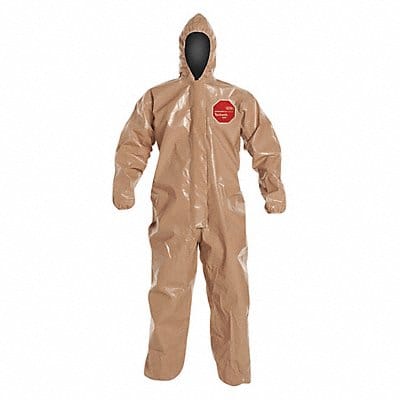 Hooded Coveralls S Tan Tychem 5000 PK6