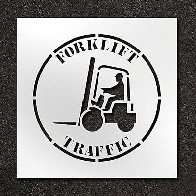 Stencil Fork Lift Traffic Area 24 in