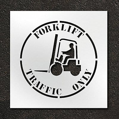 Stencil Forklift Traffic Only 24 in