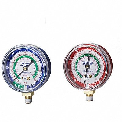 Gauge 2-1/2 In Dia Low Side Blue 120 psi