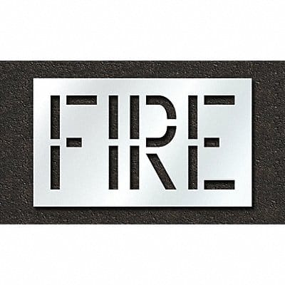 Pavement Stencil Fire 18 in