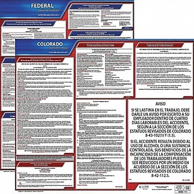 Labor Law Poster Kit CO Spanish 27 in W