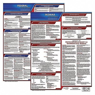 Labor Law Poster Kit IN Spanish 27 in W