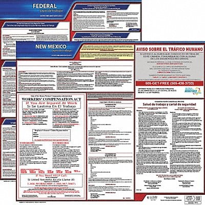 Labor Law Poster Kit NM Spanish 27 in W