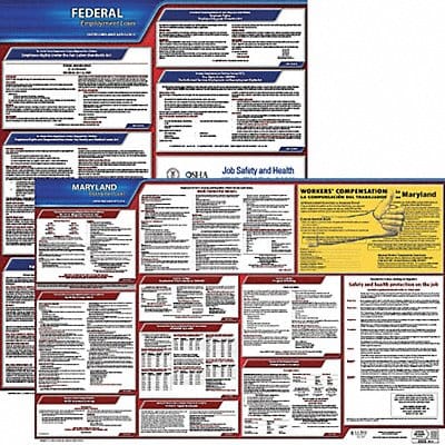 Labor Law Poster Kit MD English 27 in W