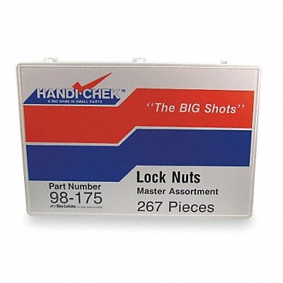 Hx LockNt Asrt Zinc Plated Steel 267PK