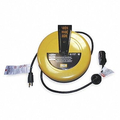 Cord Reel 25 ft 16/3 SJT Yellow 120VAC