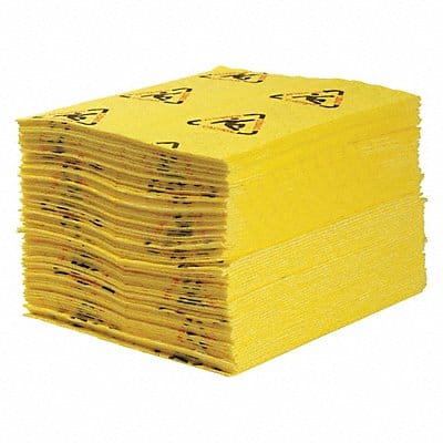 Absorbent Pad Chem/Hazmat Yellow PK100