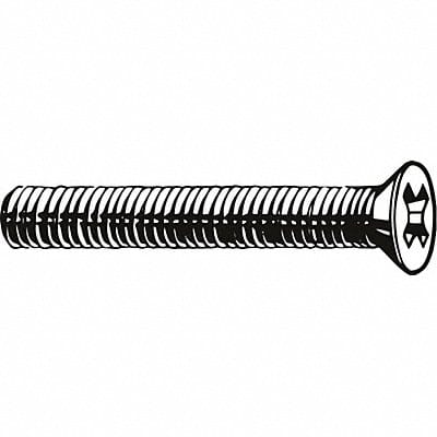 Mach Scr Flat SS 6-32x1 3/4L Pk100