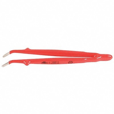 Insulated Tweezers Angled Blunt 8 In