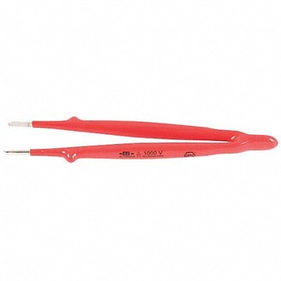 Insulated Tweezers Straight Blunt 8 In