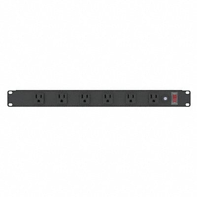 PDU 125V 6 Outlet 15 ft Black