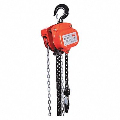 Manual Chain Hoist 4000 lb Lift 15 ft.